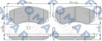 FOMAR FRICTION fo679781 -  Комплект тормозных колодок, дисковый тормоз